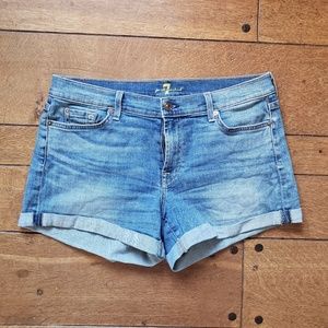 7 For All Mankind Roll Up Denim Short